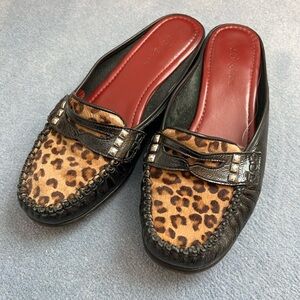 Brighton leopard leather mules - 8